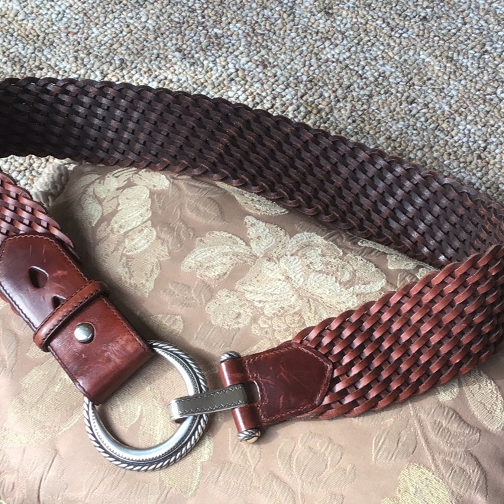 Awesome adjustable woven leather belt